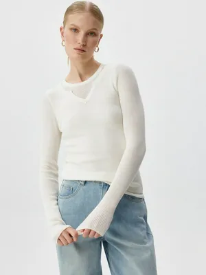 Полупрозрачный двухслойный джемпер, арт. 10854