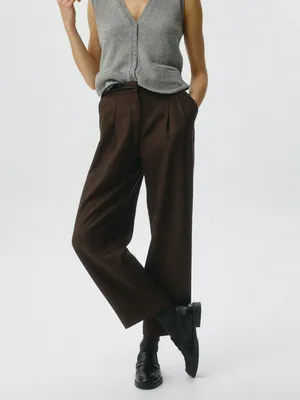 Широкие брюки с меланжевым эффектом, арт. 10871