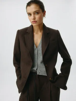 Однобортный жакет с меланжевым эффектом, арт. 10872