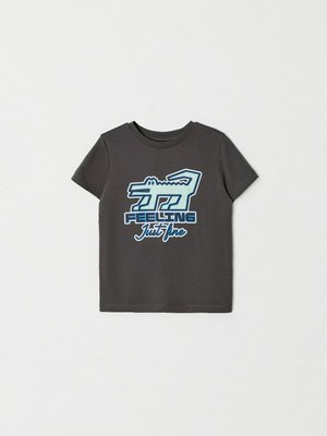 Футболка с принтом, темно-серый, арт. art-m01