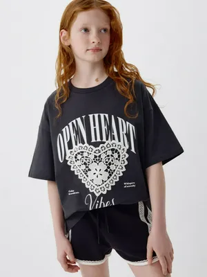 Футболка с принтом для девочек, арт. 10890