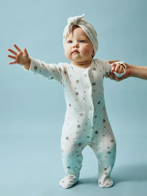 Трикотажный комбинезон с принтом для малышей, арт. 10904