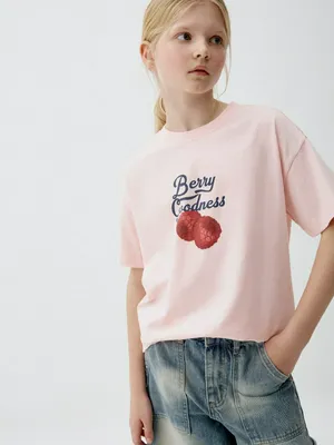 Футболка с принтом для девочек, арт. 10906