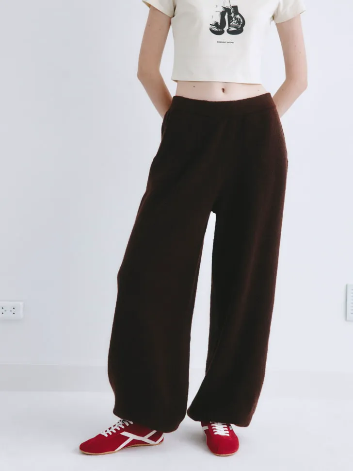 Вязаные брюки SELA Young, коричневый, арт. 10956