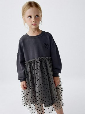 Платье-толстовка с юбкой из сетки для девочек, арт. 10977