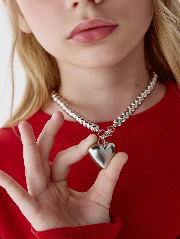 Колье с подвеской для девочек, серебристый, арт. 10999