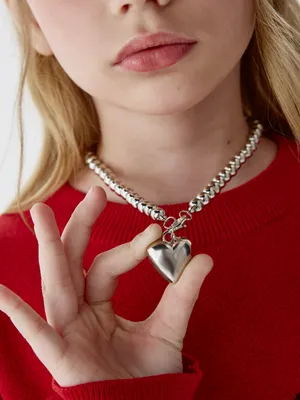 Колье с подвеской для девочек, серебристый, арт. 10999