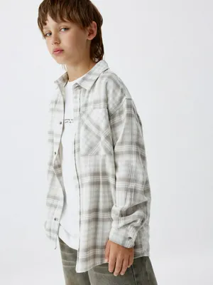 Фланелевая рубашка в клетку для мальчиков, арт. 11023