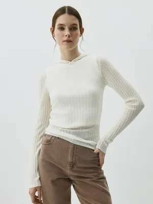 Вязаный джемпер с капюшоном, арт. 11065