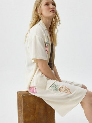 Шорты из вискозы и льна с принтом, арт. 11079