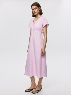 Платье миди из вискозы и льна, арт. 11091