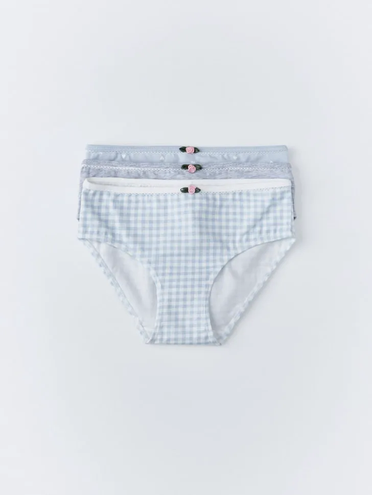 Набор из 3 трусов-слипов для девочек, разноцветный, арт. 11106