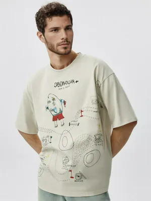 Футболка RELAXED FIT с принтом, не указан, арт. 11180