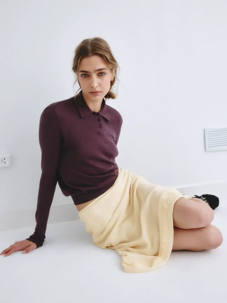 Юбка миди SELA Young, желтый, арт. 11191