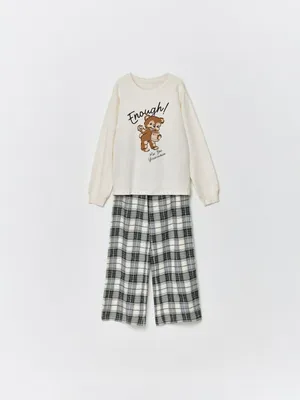 Пижама с принтом для девочек, арт. 11196