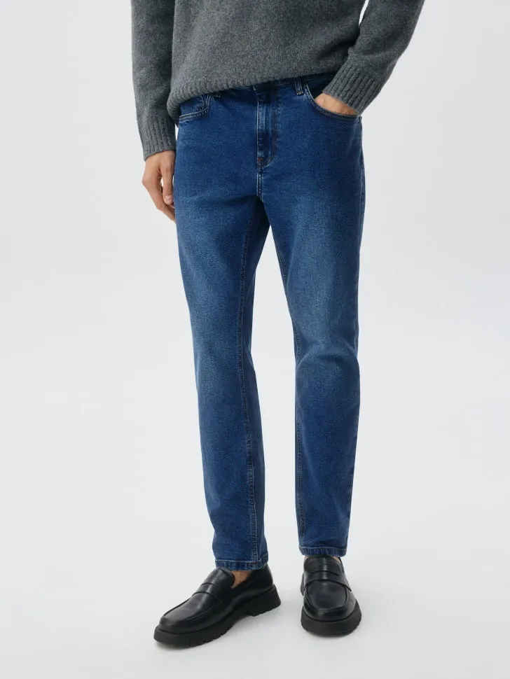 Джинсы SLIM FIT со средней посадкой, синий, арт. 11203