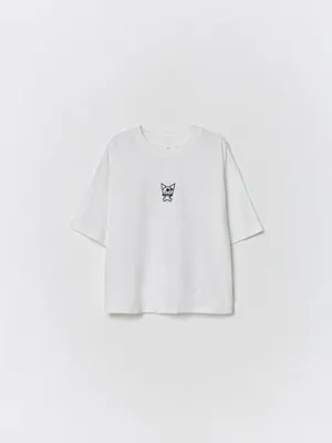 Футболка оверсайз с вышивкой Kuromi детская, арт. 11204