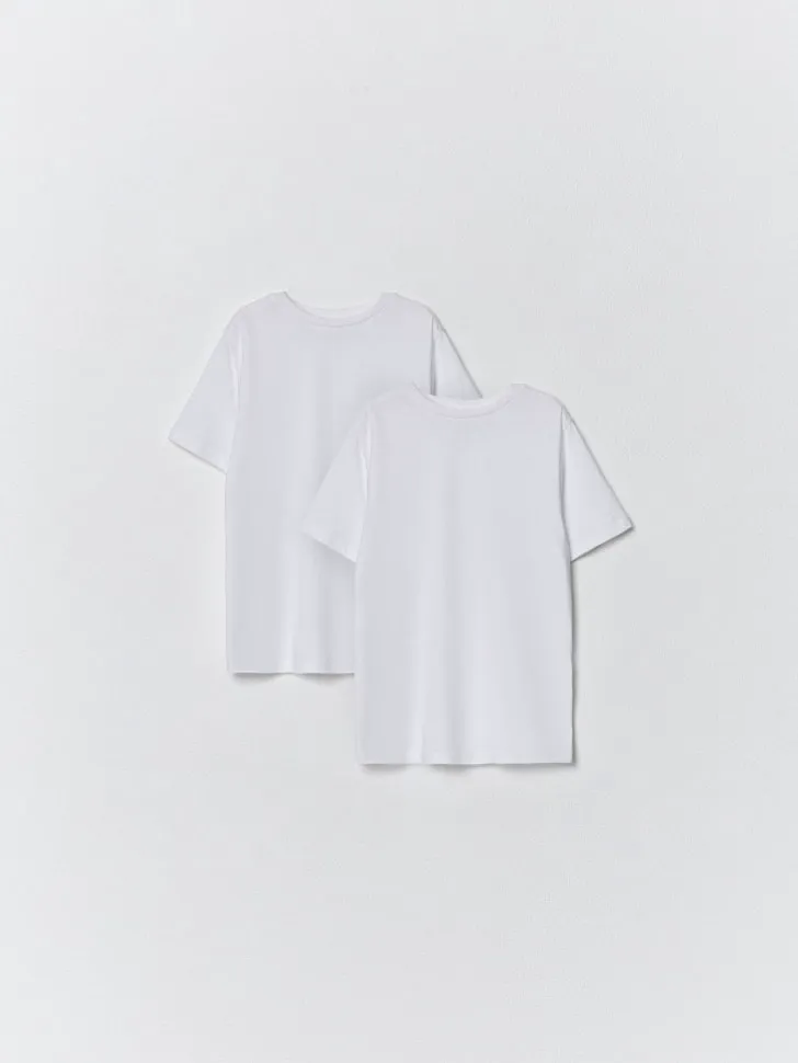 Набор из 2 базовых футболок детских, белый, арт. 11213