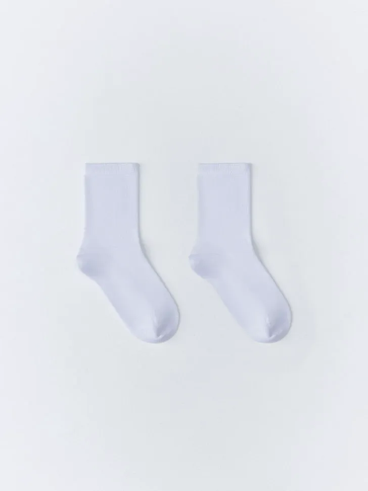 Носки из смесового лиоцелла с содержанием шелка, белый, арт. 11216