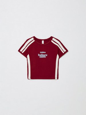 Облегающая футболка с принтом для девочек, арт. 11234