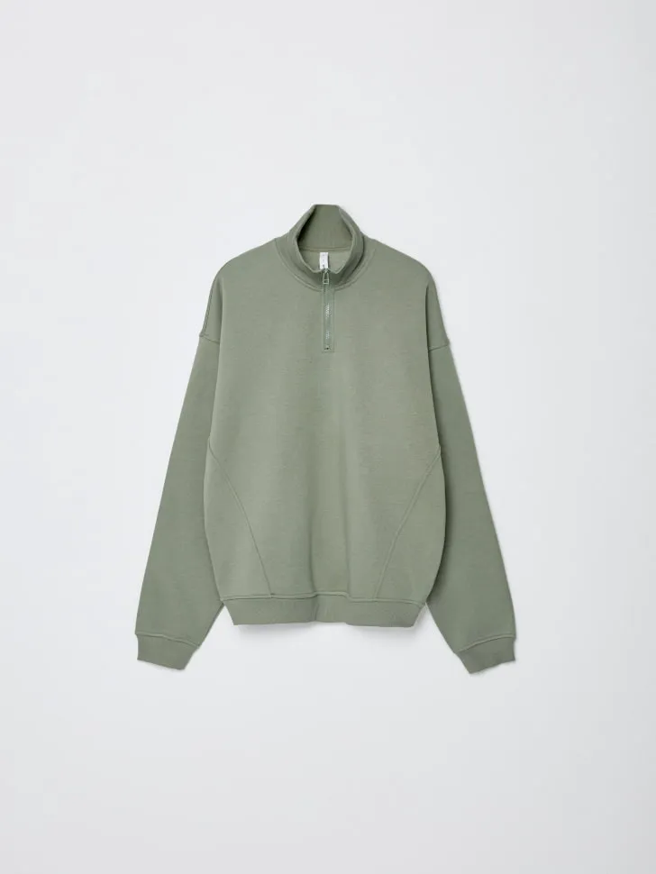 Свитшот Oversize fit с воротником, хаки, арт. 11236