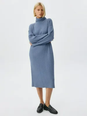 Вязаное платье с воротником, арт. 11237
