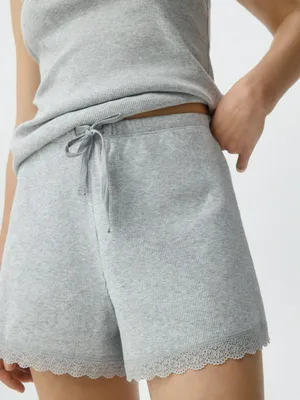 Пижамные шорты с кружевом, арт. 11578