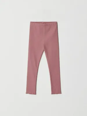 Базовые леггинсы в рубчик для девочек, арт. 11591