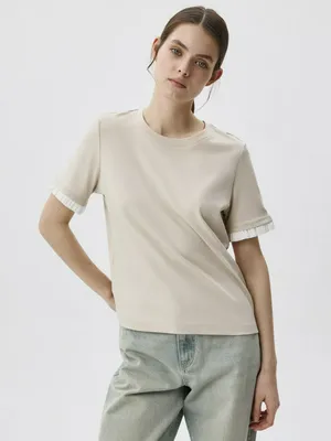 Футболка с рюшами на рукавах, арт. 11594