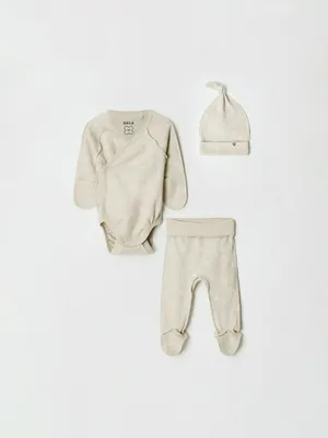 Комплект из шапки, боди и ползунков для малышей, арт. 11601
