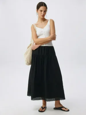 Пышная юбка миди, арт. 11611