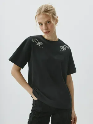 Футболка оверсайз с вышивкой, арт. 11617