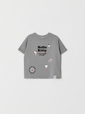 Футболка оверсайз с принтом Hello Kitty для девочек
