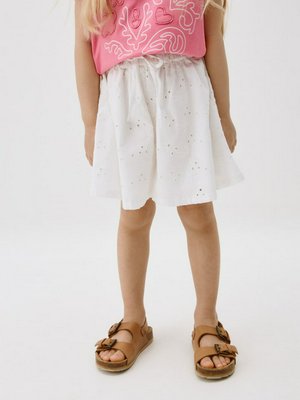 Шорты из хлопка с перфорацией для девочек, арт. 11646