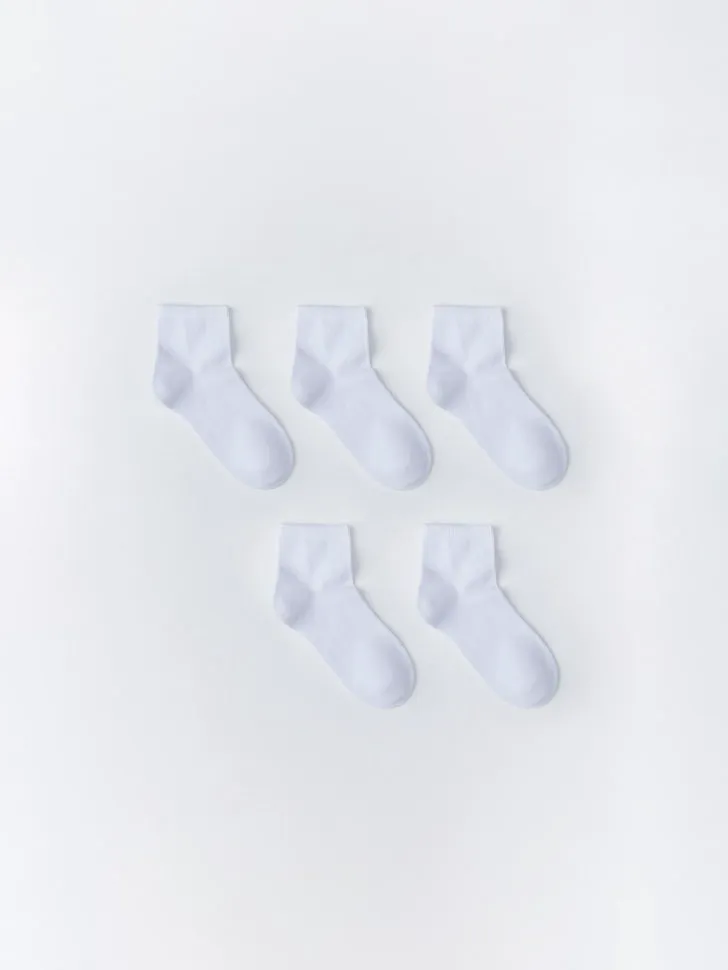 Набор из 5 пар детских носков, белый, арт. 11652