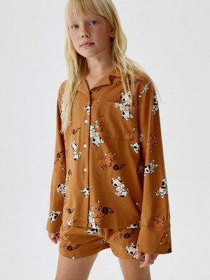 Трикотажная пижама с принтом для девочек, арт. 11665