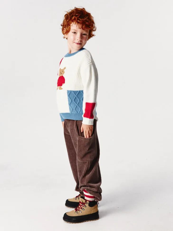 Вельветовые брюки детские, коричневый, арт. 11700