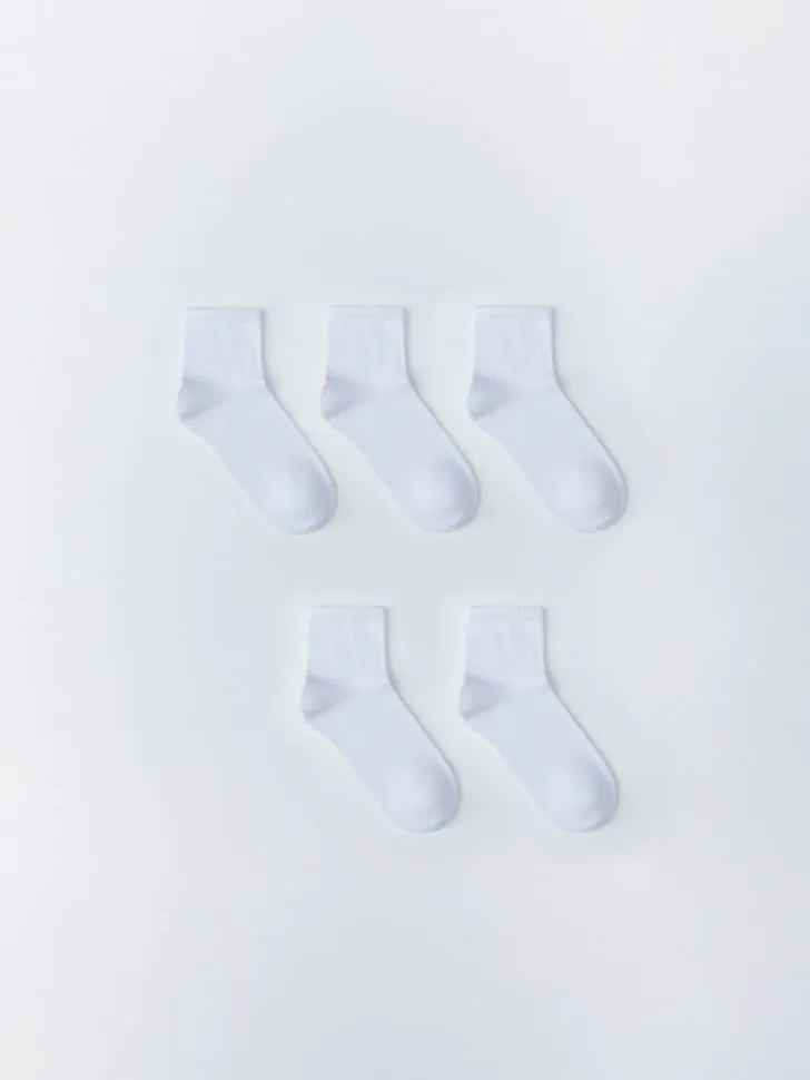 Набор из 5 пар детских носков, белый, арт. 11716
