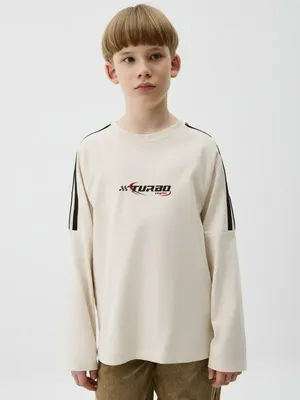 Лонгслив оверсайз в гоночном стиле детский, арт. 11776