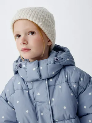 Вязаная шапка с жемчужным декором для девочек, арт. 11796