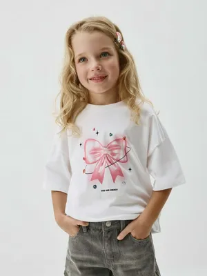 Футболка с принтом для девочек, арт. 11799