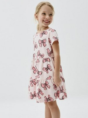 Трикотажное платье с принтом для девочек, арт. 11840