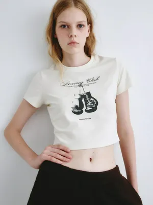 Укороченная футболка SELA Young, арт. 11848