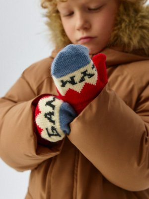 Вязаные варежки для мальчиков, арт. 11854