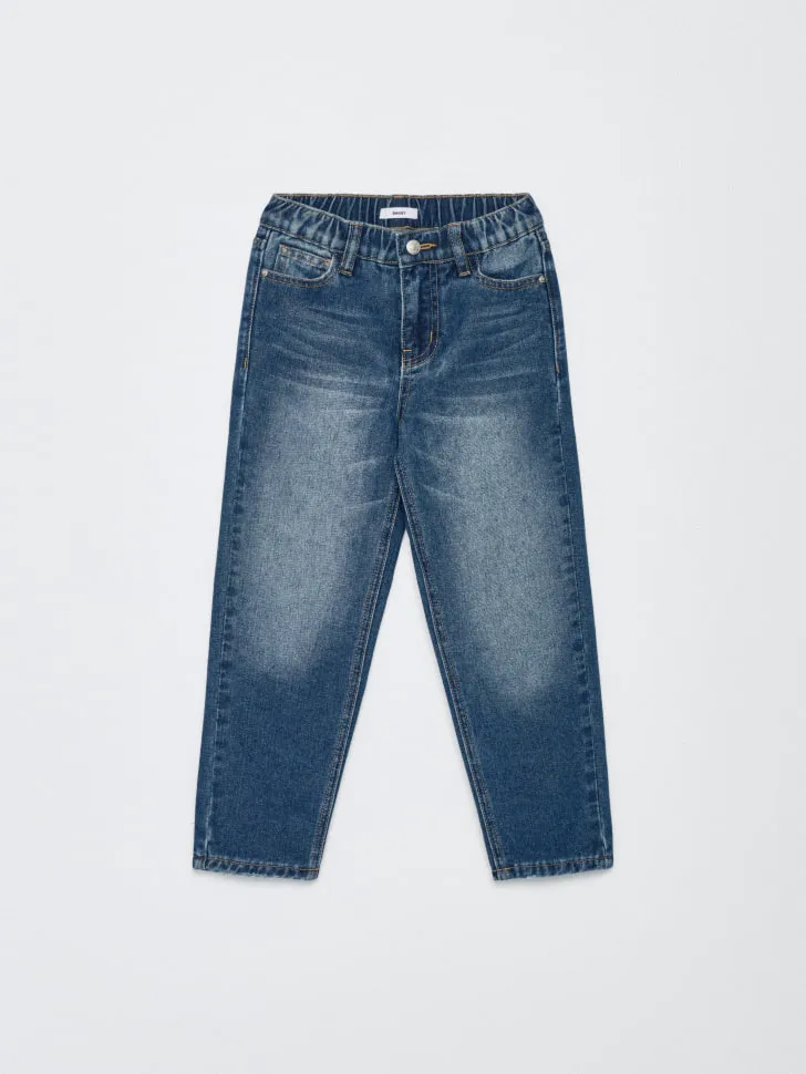 Утепленные джинсы BAGGY для мальчиков, синий, арт. 11857