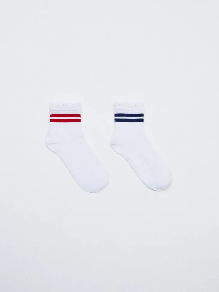 Набор из 2 пар носков для девочек, разноцветный, арт. 11868