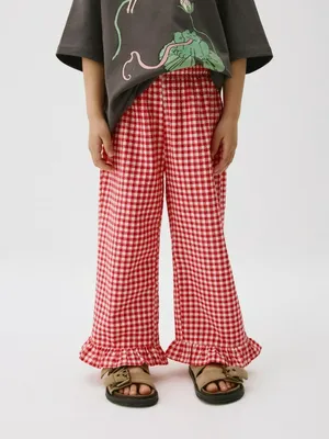 Брюки в клетку для девочек, арт. 11873