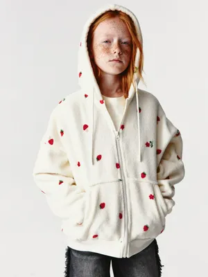 Плюшевая толстовка с принтом для девочек, арт. 11882