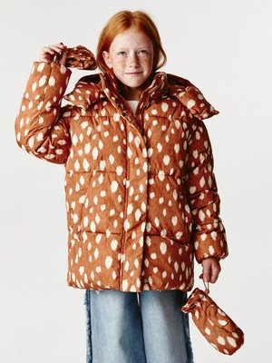 Зимняя куртка с дутыми рукавицами для девочек, арт. 11937