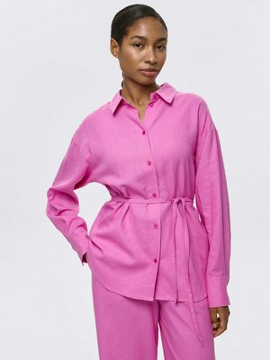 Рубашка из смесового льна, розовый, арт. LN001